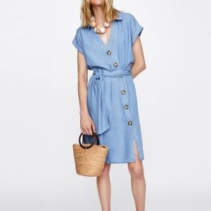Zara shirt dress with buttons